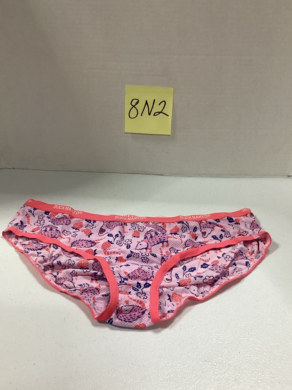 Duluth Trading Co Pink Floral Bikini Briefs with Coral Trim
